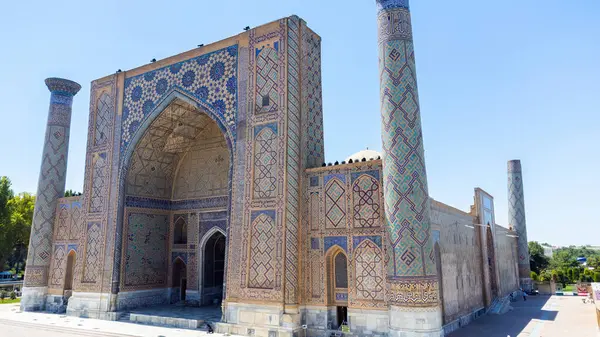 stock image Aerial view of Registan Square in Samarkand Uzbekistan