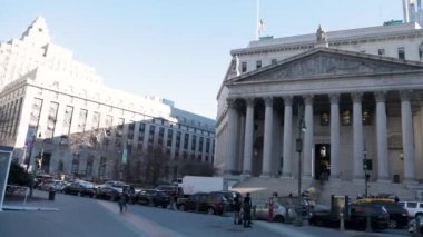 New York, ABD - 24 Aralık 2019: New York Adliye Binası