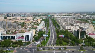 Taşkent, Özbekistan - 24 Mayıs 2021: Taşkent şehrinin hava manzarası