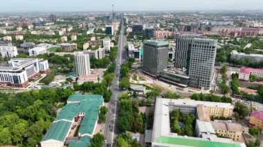 Taşkent, Özbekistan - 24 Mayıs 2021: Taşkent şehrinin hava manzarası
