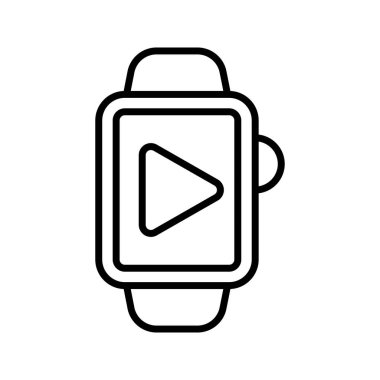 Touchscreen smartwatch icon vector illustration