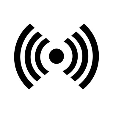 Radio signal wave isolated on white background icon design