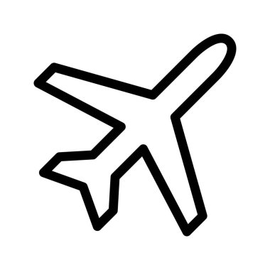 Aeroplane outline vector illustration icon