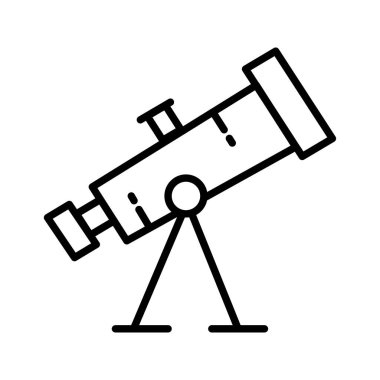 Telescope outline vector icon illustration