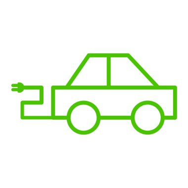 Eco-friendly rechargeable electric car vector illustration