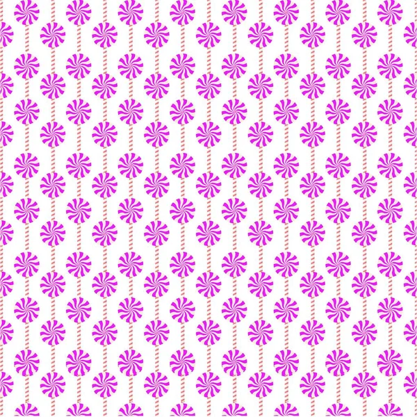 ピンクストロベリーキャンディシームレスな背景パターン — ストックベクタ