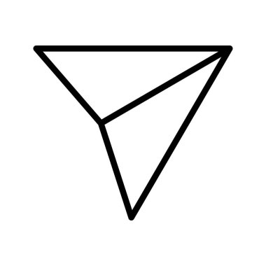 Send paper plane thin line icon vector illustration