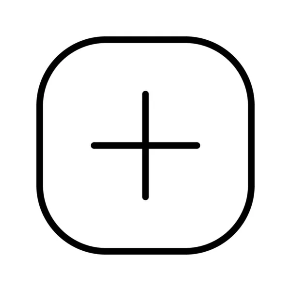 add plus thin line icon vector illustration