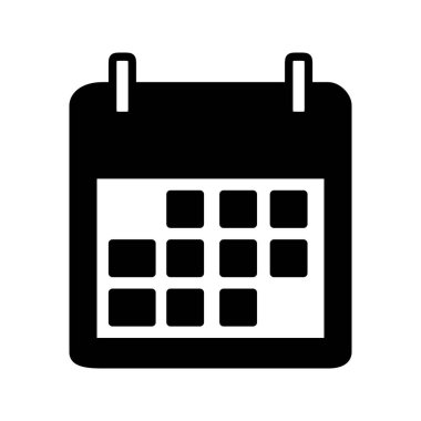 Silhouette UI Calendar icon vector illustration