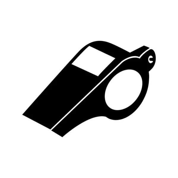 Silhouette whistled game warning control vector icon illustration