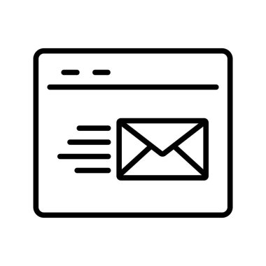 outline SEO webmail send vector icon illustration