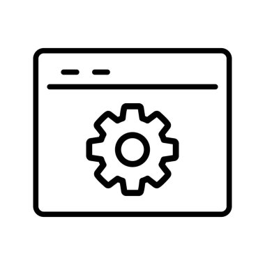 outline SEO setting tool vector icon illustration