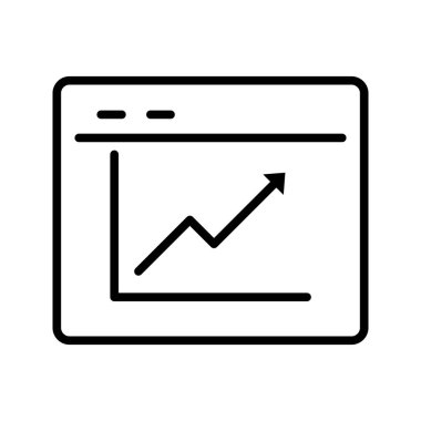 outline SEO website growth vector icon illustration