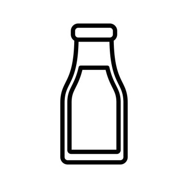 Süt Şişesi Özet Vektör Simgesi Tasarımı