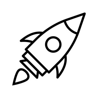 Roket ana hatlı vektör resimleme