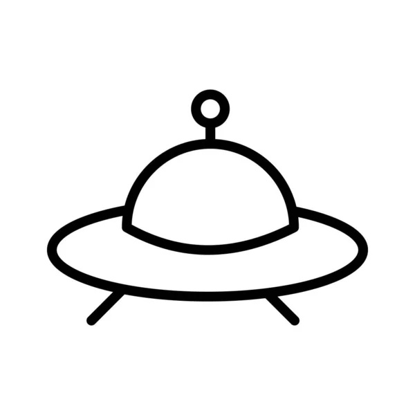 Alien Space Outline Vektor Icon Illustration — Stockvektor