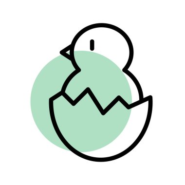 Yumurta hatları vektör resmedilmiş Paskalya tavuğu