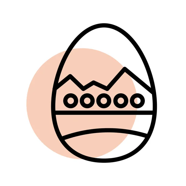 Dekorativní Ikona Vektoru Velikonočního Vajíčka — Stockový vektor