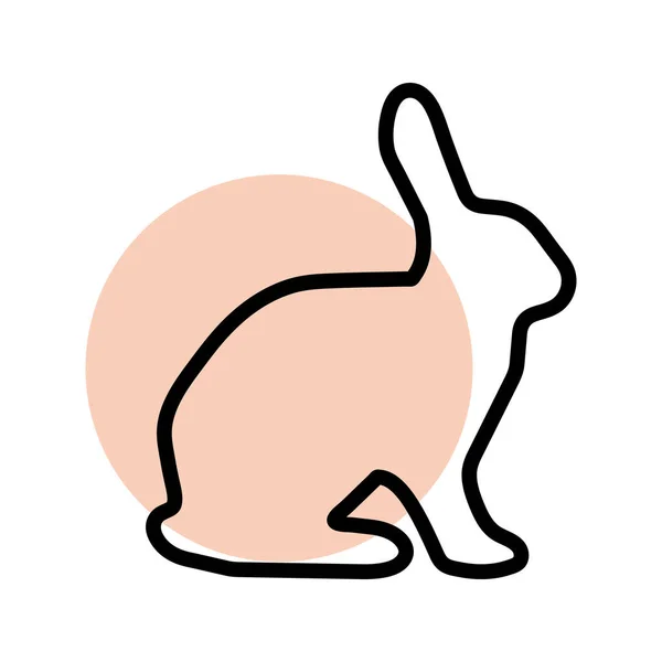 Osterei Hase Kaninchen Vektor Skizzieren Illustration — Stockvektor