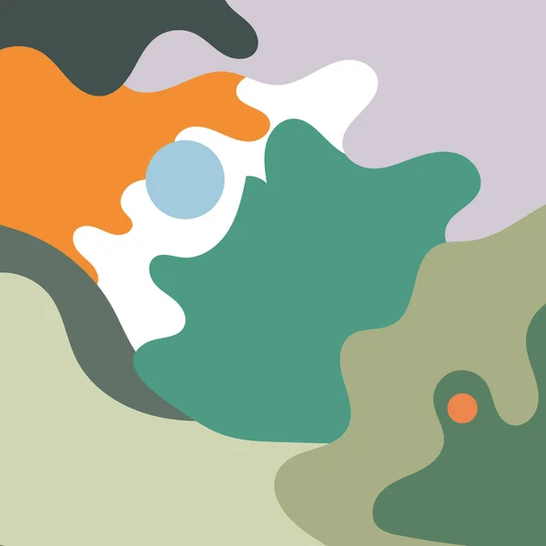 Abstraktní Zelená Pastel Retro Plakát Pozadí Vektor Ilustrace — Stockový vektor