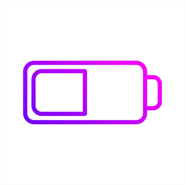 Batterij Power Outline Vector Gradiënt Pictogram Illustratie — Stockvector
