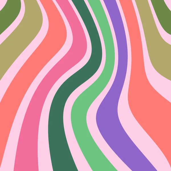 Abstract Kleurrijke Stof Gestreepte Wavey Achtergrond Patroon — Stockvector