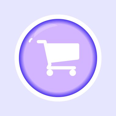 E-ticaret trolly düz gradyan vektör resimleme