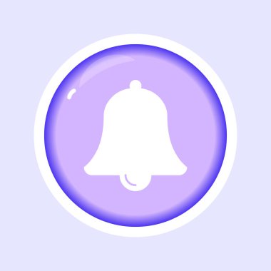 uyarı çanı düz gradyan vektör çizimi