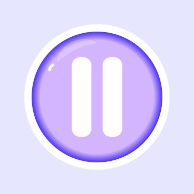 video oynatıcı düz gradyan vektör resimlemesini duraklatır