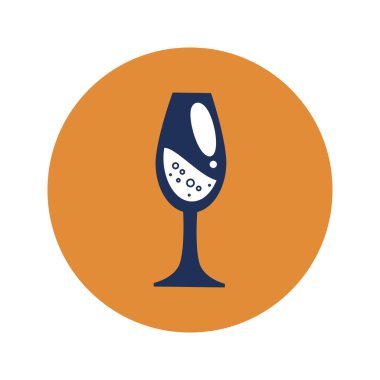 Kahverengi daire vektör resimli içme bardağı