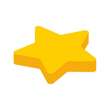 izometrik 3D Yıldız vektör çizimi