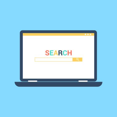 Arama motoru web konsepti düz tasarım