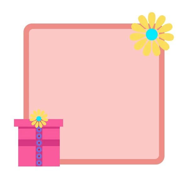 Abstraktes Blumengestell Mit Überraschungsgeschenkboxen — Stockvektor