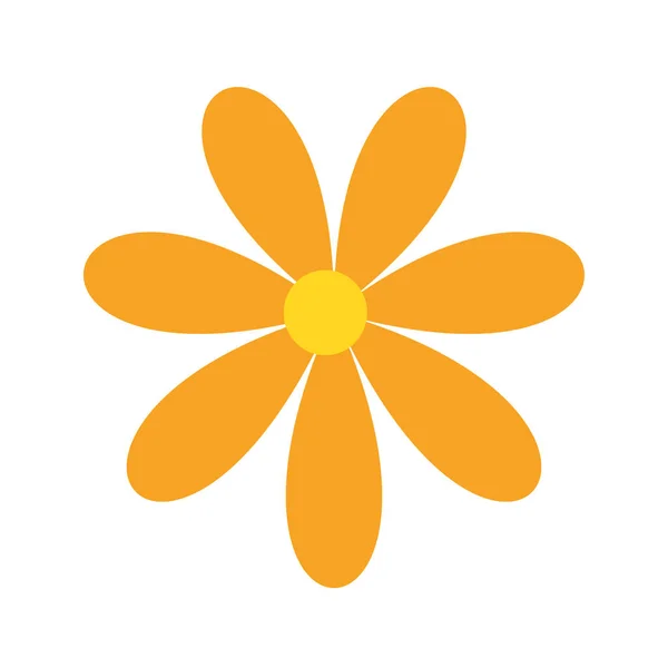 Sárga Narancs Virág Vektor Illusztráció — Stock Vector