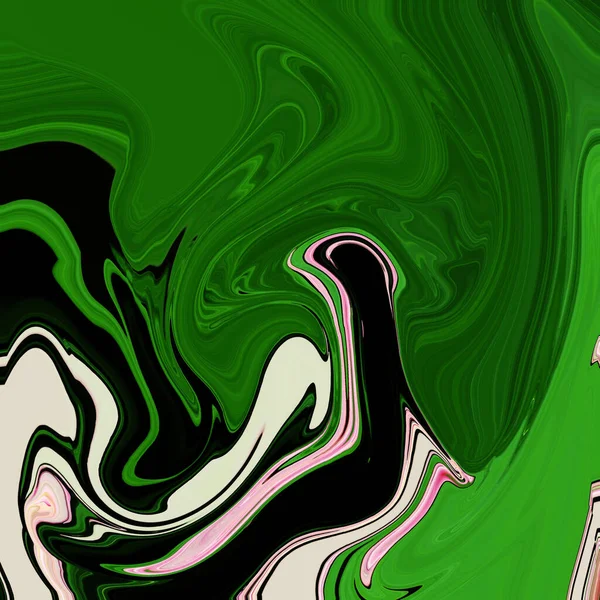 Óleo Verde Pintar Papel Textura Mármore — Fotografia de Stock