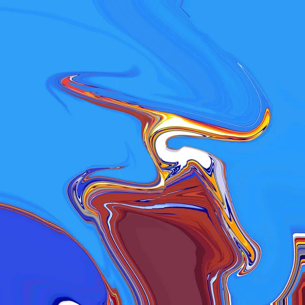 Modern Dynamic Vibrant Blue Oil Paint Texture Paper — Stock Photo, Image