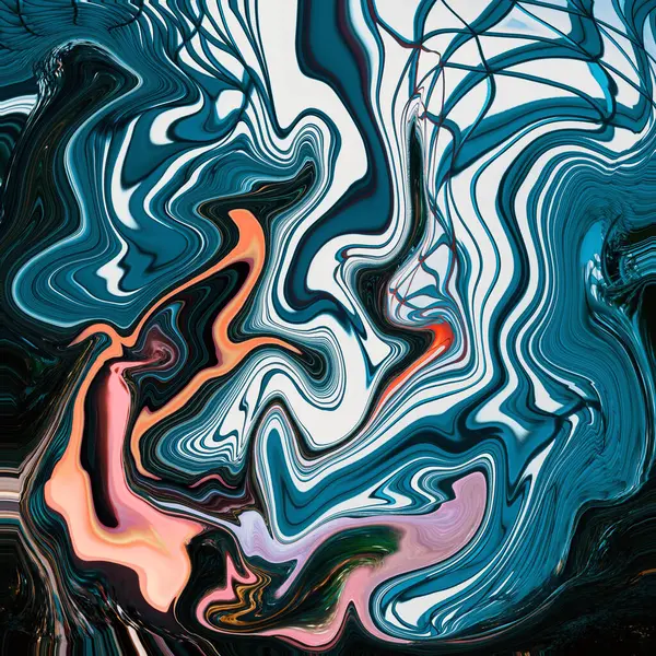 Modern Acrylic Liquid Painting Artistic Texture Paper — Stock Photo, Image