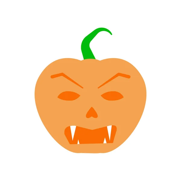 Roztomilý Halloween Dýně Strašidelný Obličej Jack Lucerna Ilustrace — Stockový vektor