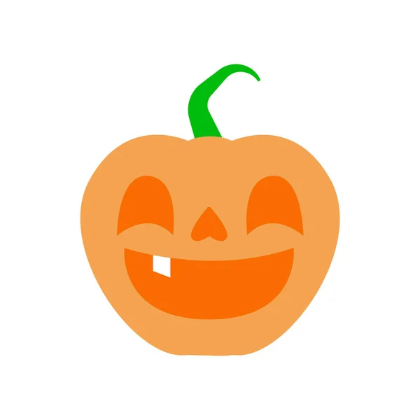 Zlá Tvář Halloween Dýně Vektorové Ilustrace — Stockový vektor