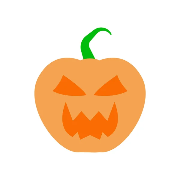 Scarry Podzim Halloween Dýně Vektor Ilustrace — Stockový vektor