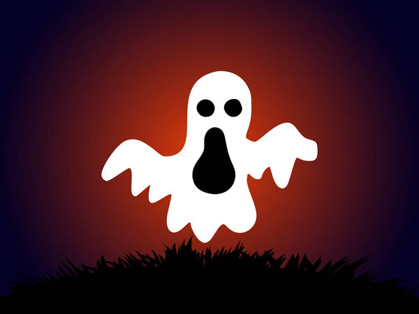 Abstract Halloween ghost vector illustration	 