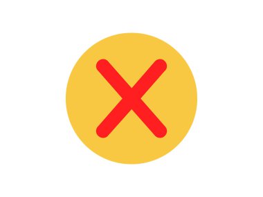 Çapraz işaretli vektör çizimi