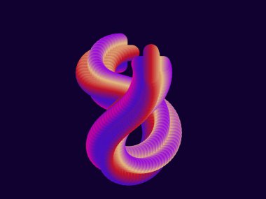 Düz vektör illüstrasyonunu karıştıran sekiz harfli sayı