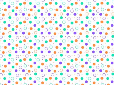 Renkli turuncu ve yeşil çember arkaplan deseni