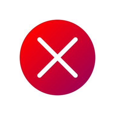 Gradyan Web UI düz simge tasarımını kapat