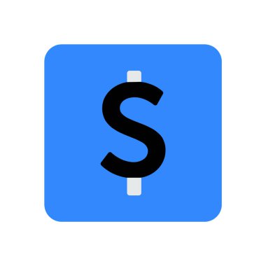 USD dolar para birimi mobil uygulaması için soyut renkli düz simge tasarımı - UI tasarımı