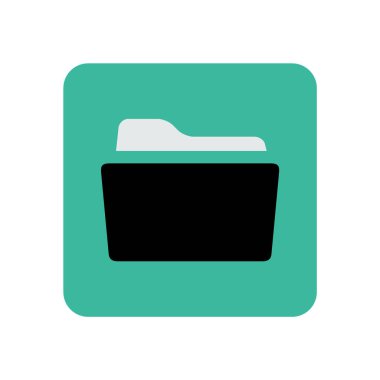 Dosya dizini mobil uygulaması için soyut renkli düz simge tasarımı - UI tasarımı