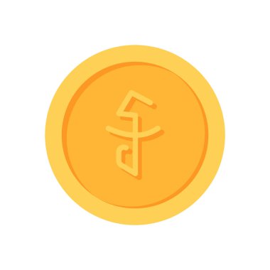 Kamboçya riel Altın para birimi düz simge tasarımı çizimleri 