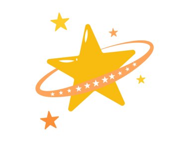 Astroloji yıldızı düz ikon tasarım vektör çizimi