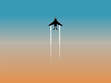 Bir roket fırlatma ve yerden düz tasarım uçuşu. 